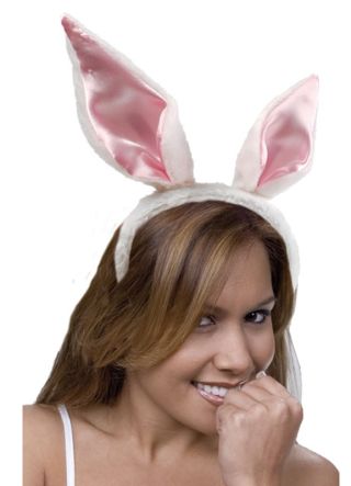 Bunny Ears - White & Pink