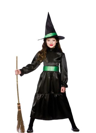 Emerald-City Wicked Witch - Girls Costume Green Belt