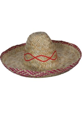 Mexican Straw Sombrero Hat – Plain Natural Straw 46cm