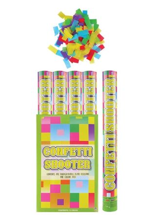 Large Multicoloured Confetti Cannon - 50cm - Biodegradable