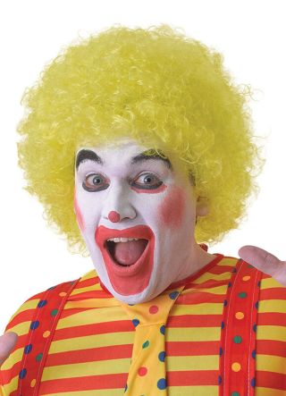 Yellow Clown Afro Pop Wig