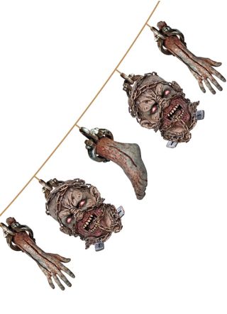 Zombie Head & Limbs Bunting 1.5m