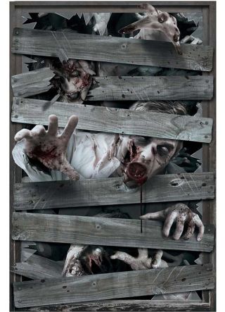 Zombie Invasion Window Cover – Screen-Print - 120cm x 80cm 