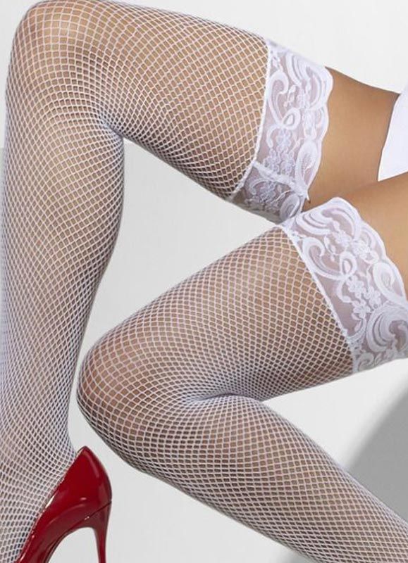 White Fishnet Stockings